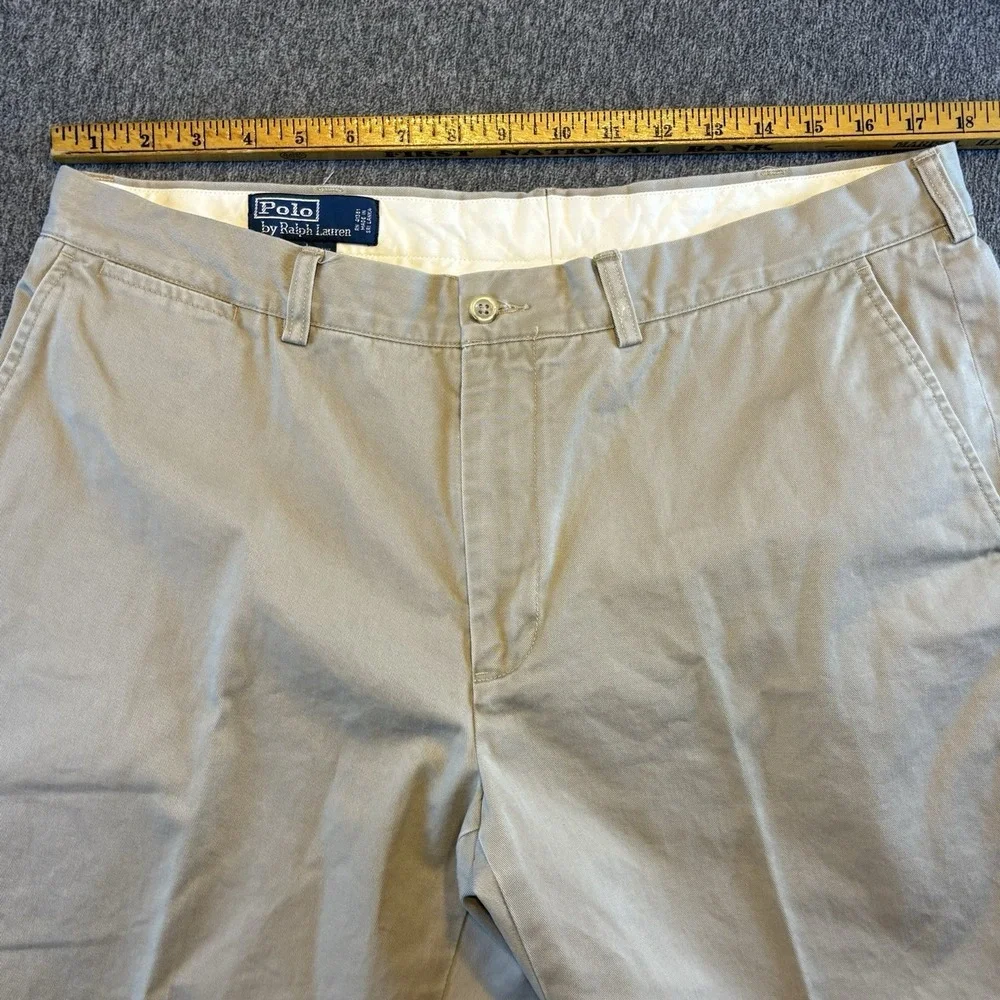 VTG Polo Ralph Lauren Preston Pant Khakis Mens 38X30 Fits 36x27‎ Classic Chino